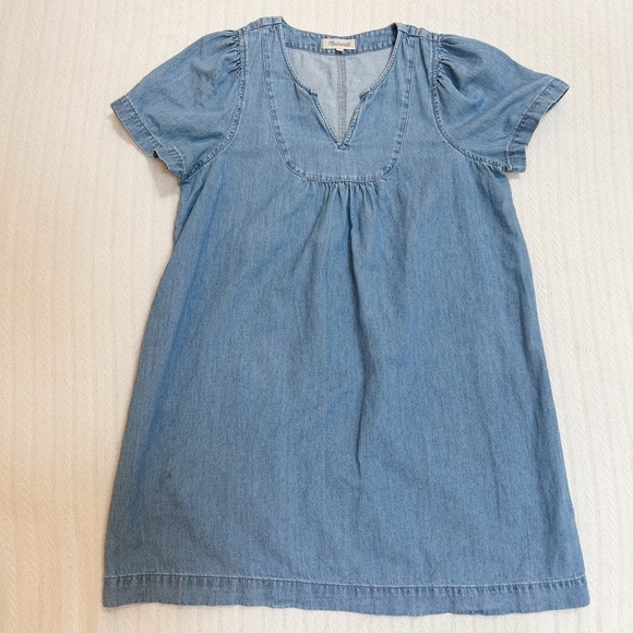 Madewell Dresses & Skirts - MADEWELL Denim Popover Swing Dress in Newsom Wash Linen Blend - sz L